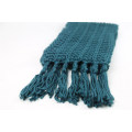 Unisex Winter Warm Pinapple Stitches Classic Fringes Heavy Knitted Scarf (SK169)